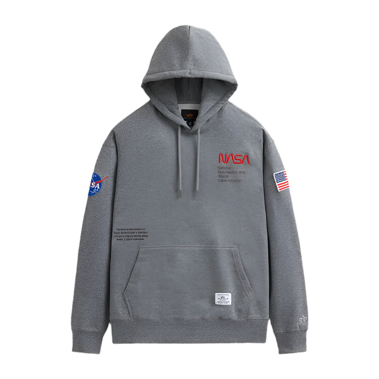 ALPHA INDUSTRIES NASA WORM LOGO HOODIE