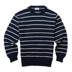 American Trench Cotton Breton Stripe Sweater - navy/natural