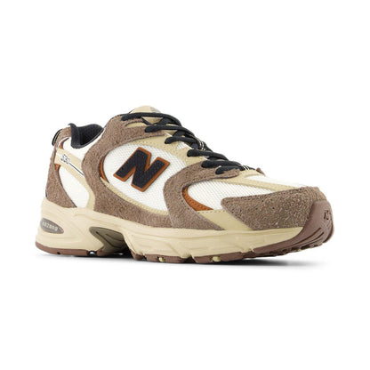 New Balance 530 White Suede Brown Sneakers