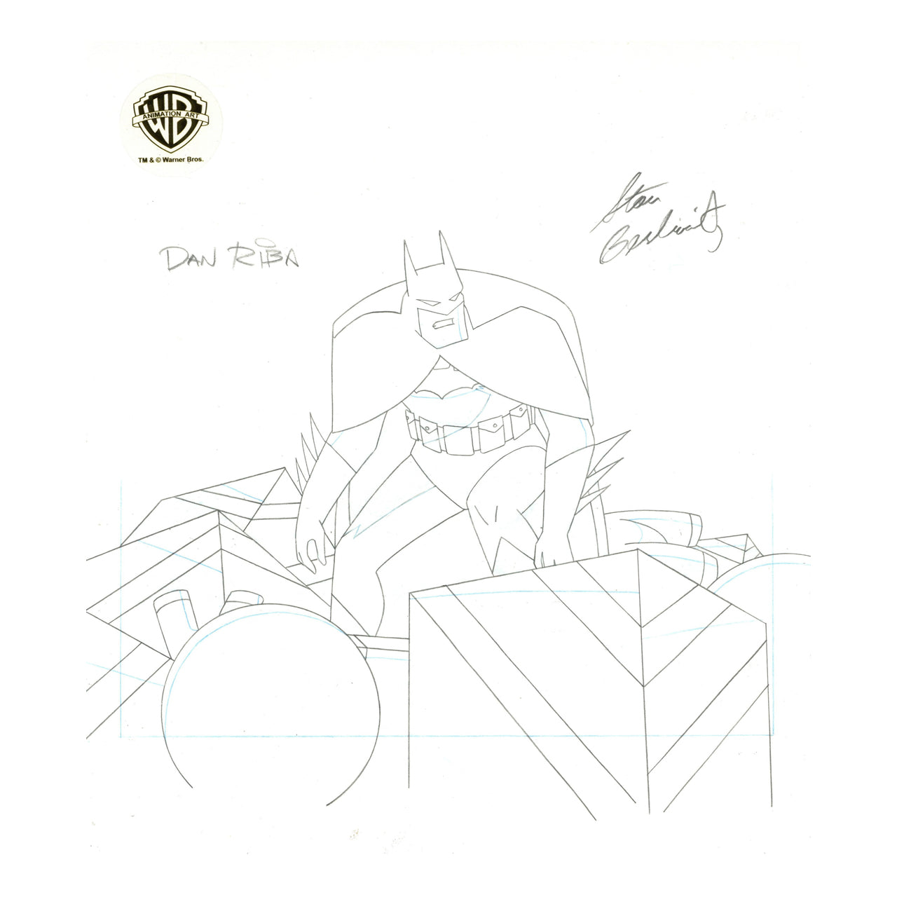 The New Batman Adventures Signed Original Production Drawing: Batman