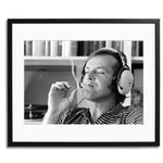 Jack Nicholson Headphones Framed Print - Black Frame