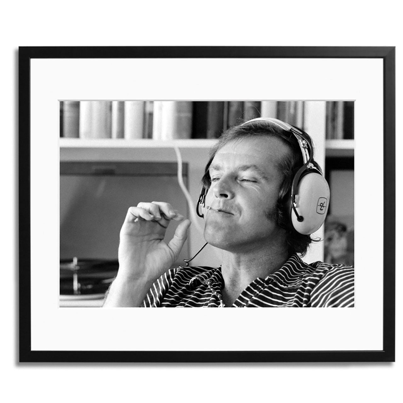 Jack Nicholson Headphones Framed Print