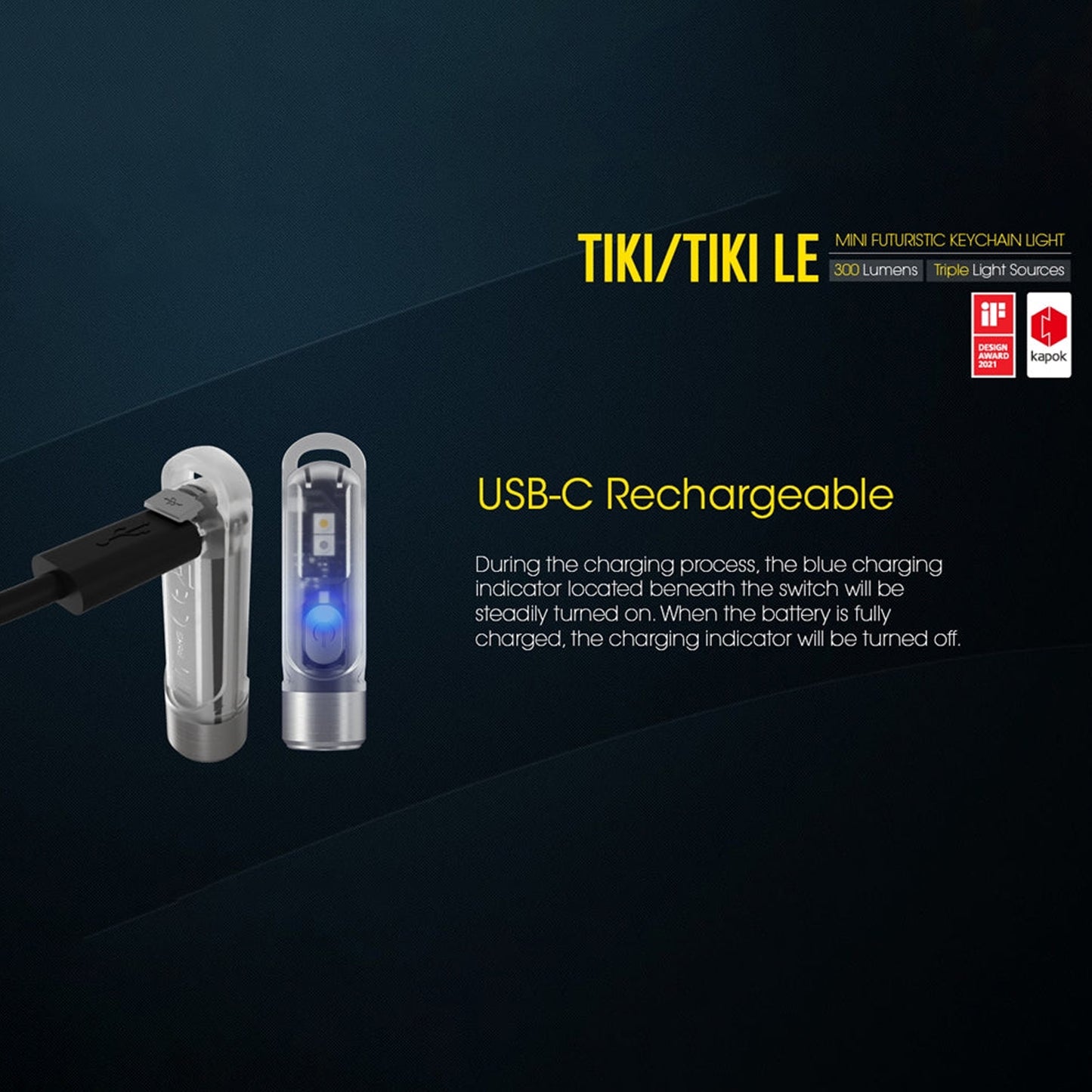 Nitecore TIKI 300 Lumen Keychain Flashlight