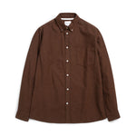 Norse Projects Anton Organic Flannel Shirt - Brown