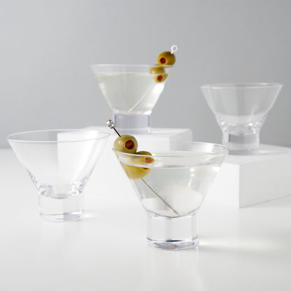 Heavy Base Crystal Martini Glasses