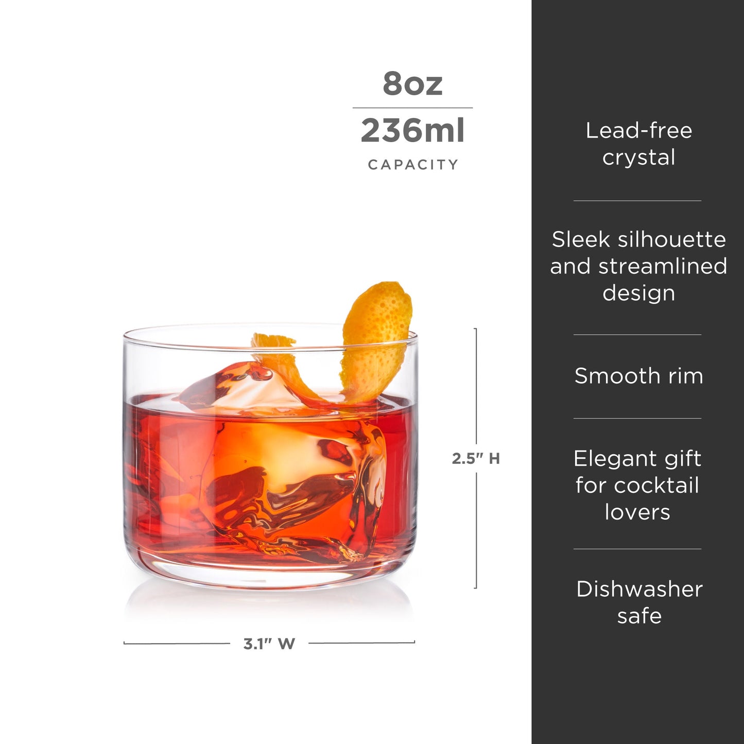 Raye Crystal Negroni Glasses Set