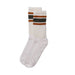 American Trench Merino Retro Stripe Socks - Olive/Texas Orange