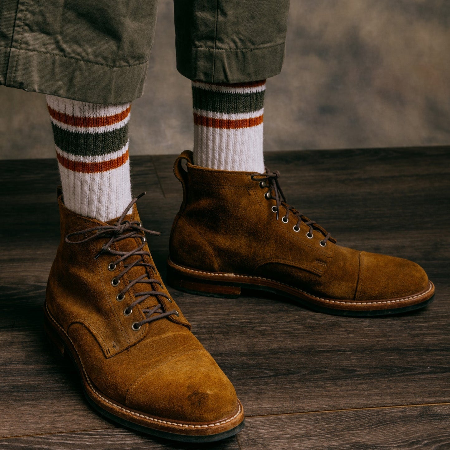 American Trench Merino Retro Stripe Socks