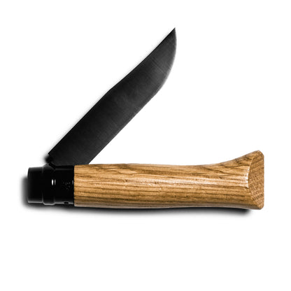 Opinel No.8 Black Oak Knife Gift Set