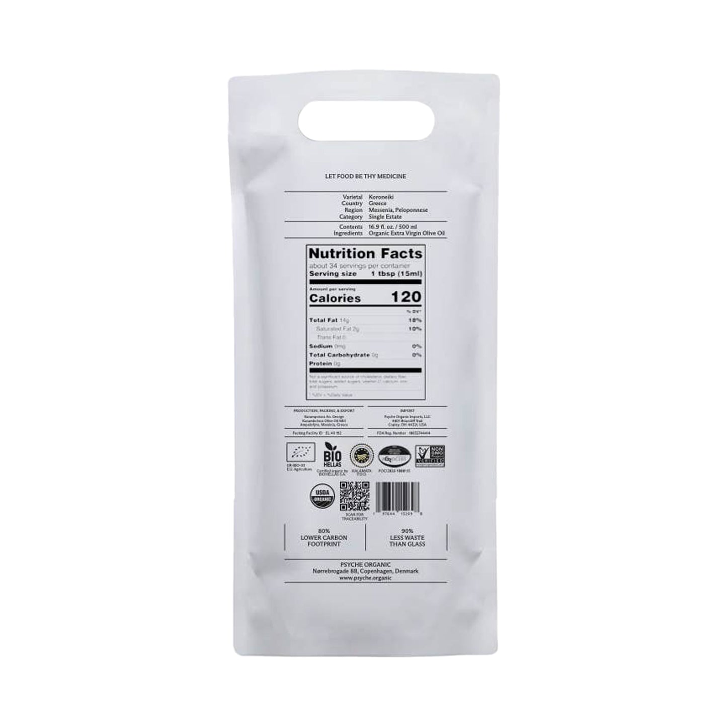 Psyche Organic Extra Virgin Olive Oil