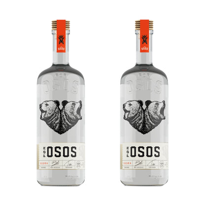 Por Osos 1L Vodka 2 Bottle Set