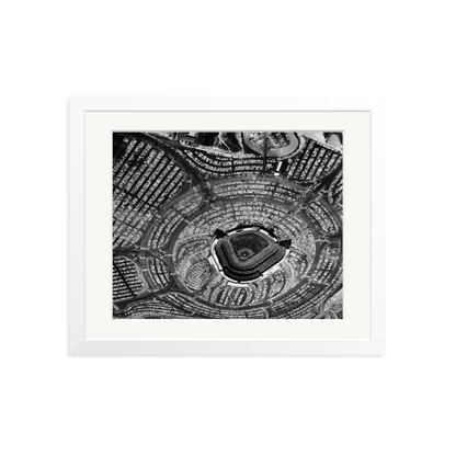 LA Dodgers Stadium Framed Print White Medium