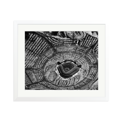 LA Dodgers Stadium Framed Print White Large