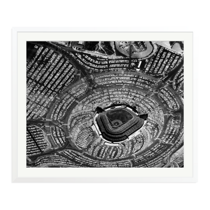 LA Dodgers Stadium Framed Print White XXL