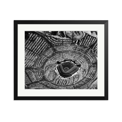LA Dodgers Stadium Framed Print Black Large