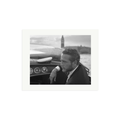 Paul Newman in Venice Framed Print Print Only Medium