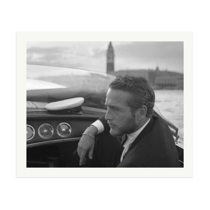 Paul Newman in Venice Framed Print Print Only XXL