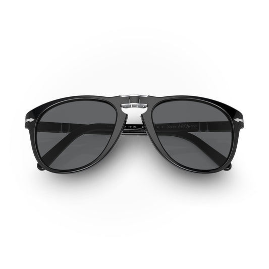 Persol Steve McQueen 714SM klassische schwarze Sonnenbrille