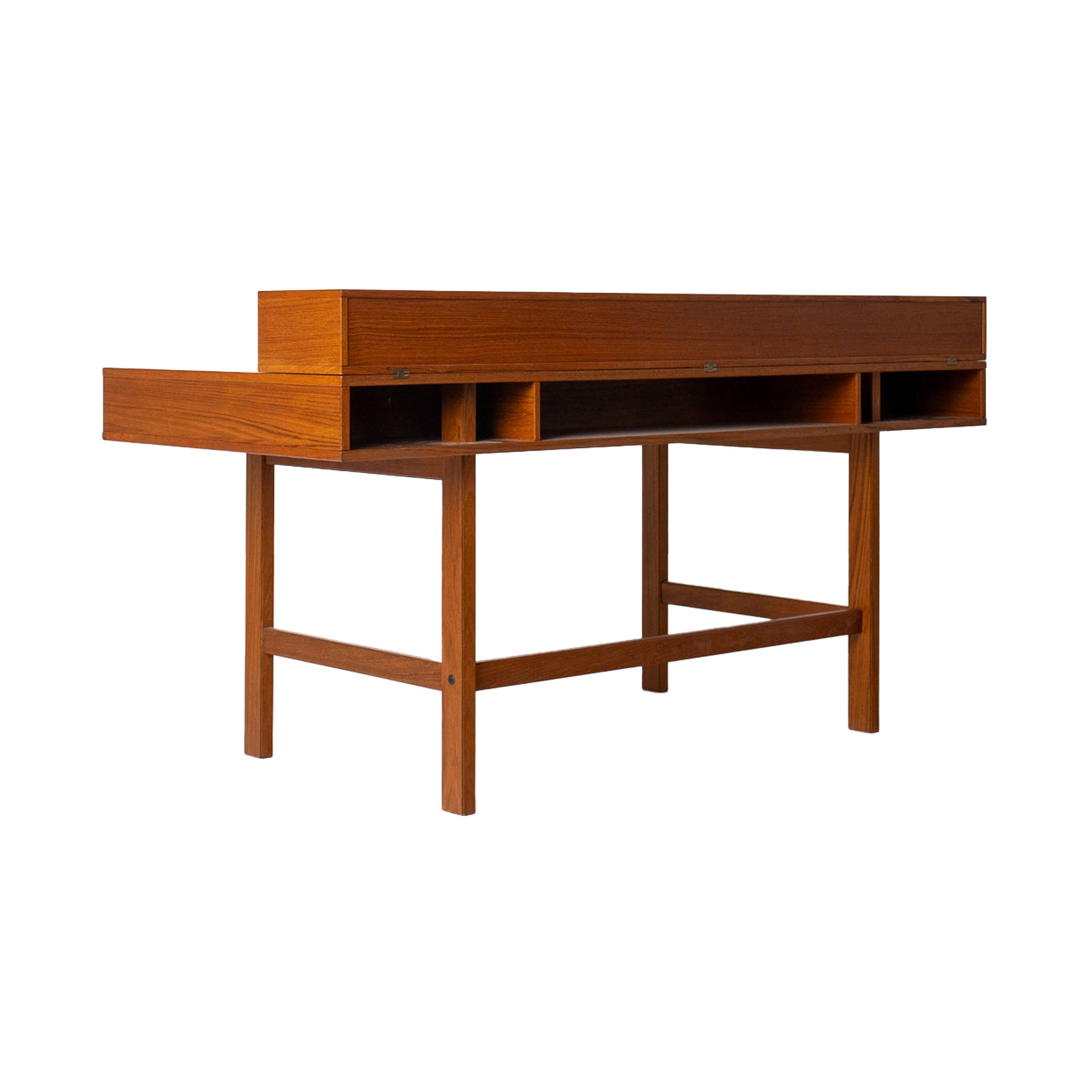 Peter Lovig Mid Century Danish Teak Flip Top Desk