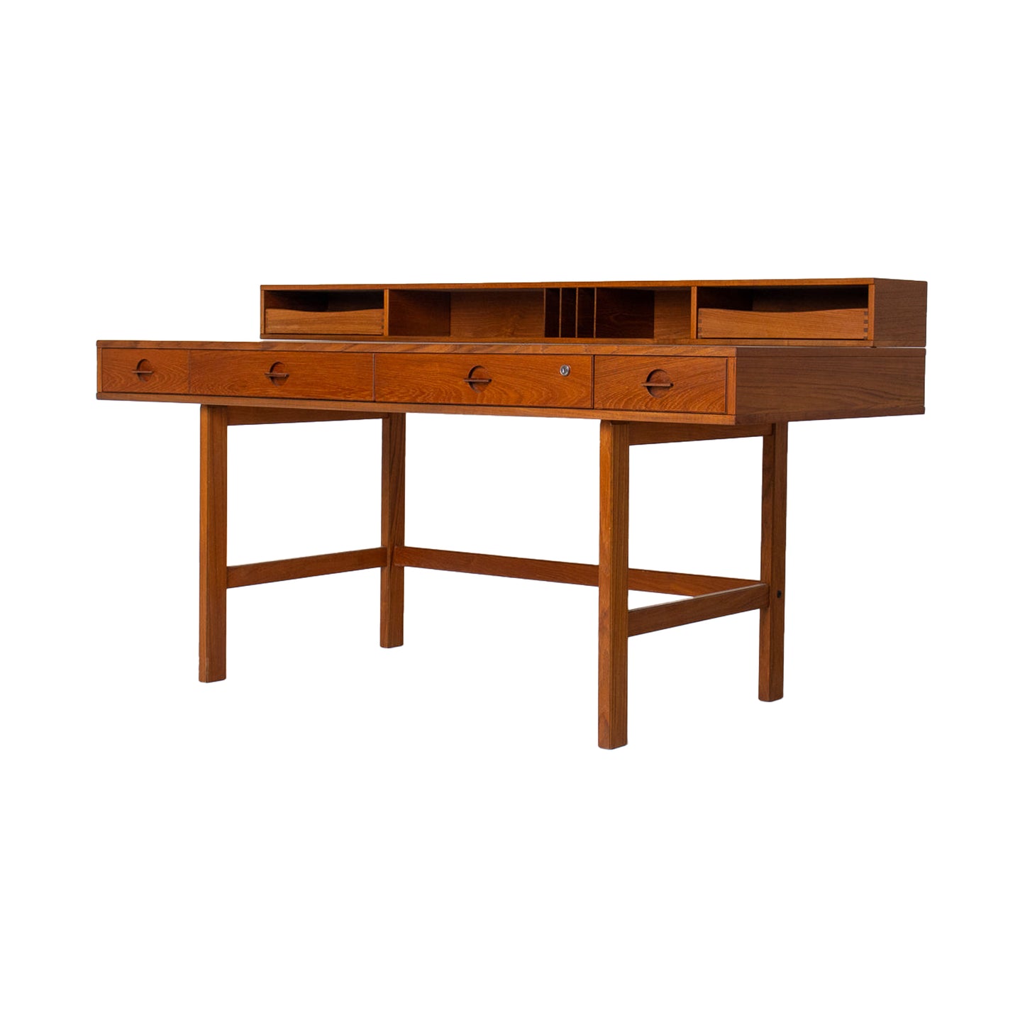 Peter Lovig Mid Century Danish Teak Flip Top Desk
