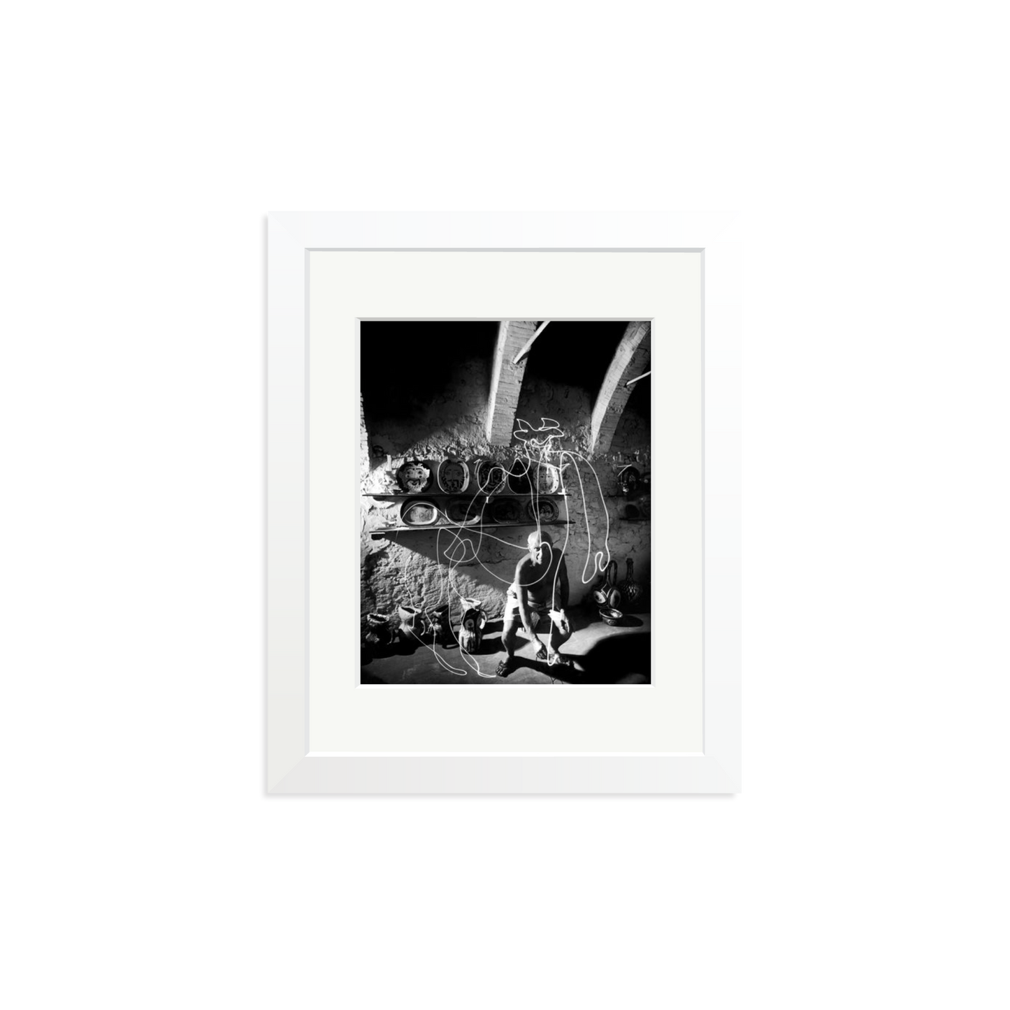 Picasso Painting with Light Framed Print