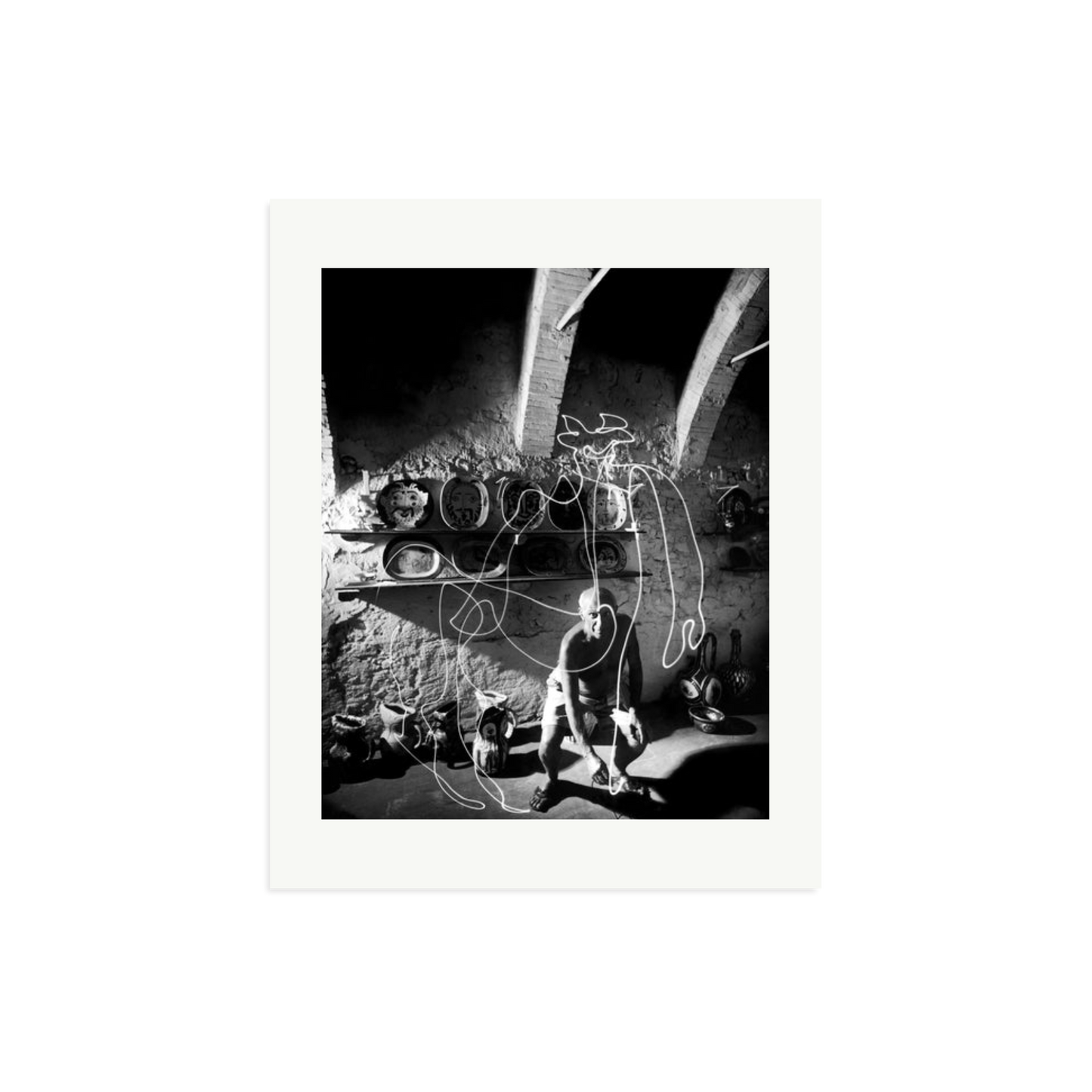 Picasso Painting with Light Framed Print