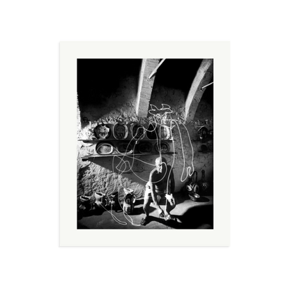 Picasso Painting with Light Framed Print Print Only Large