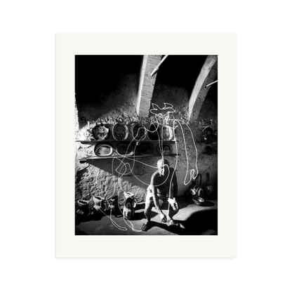 Picasso Painting with Light Framed Print Print Only XL