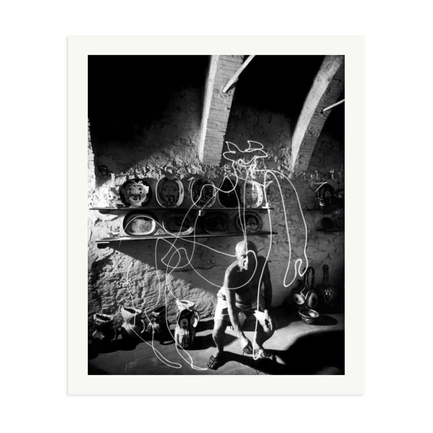 Picasso Painting with Light Framed Print