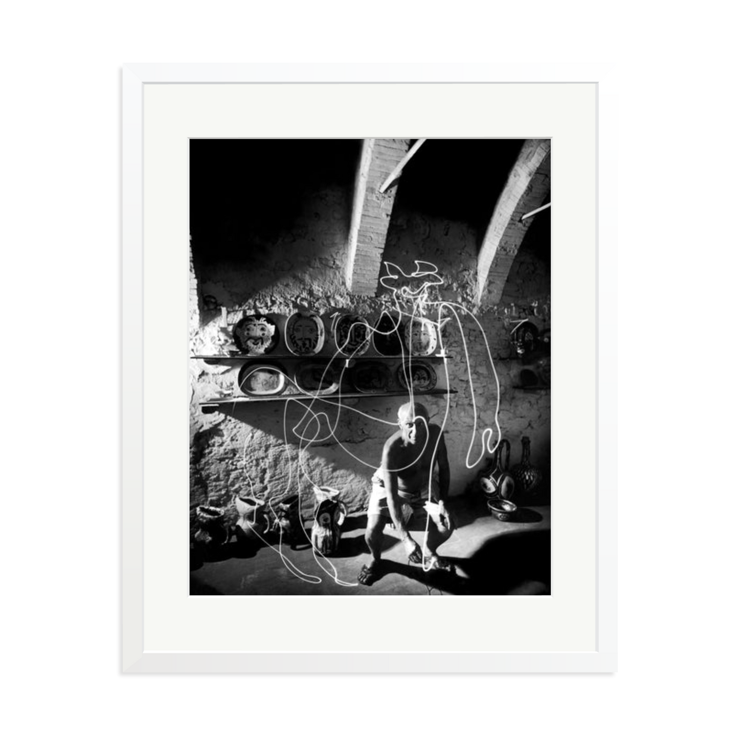 Picasso Painting with Light Framed Print