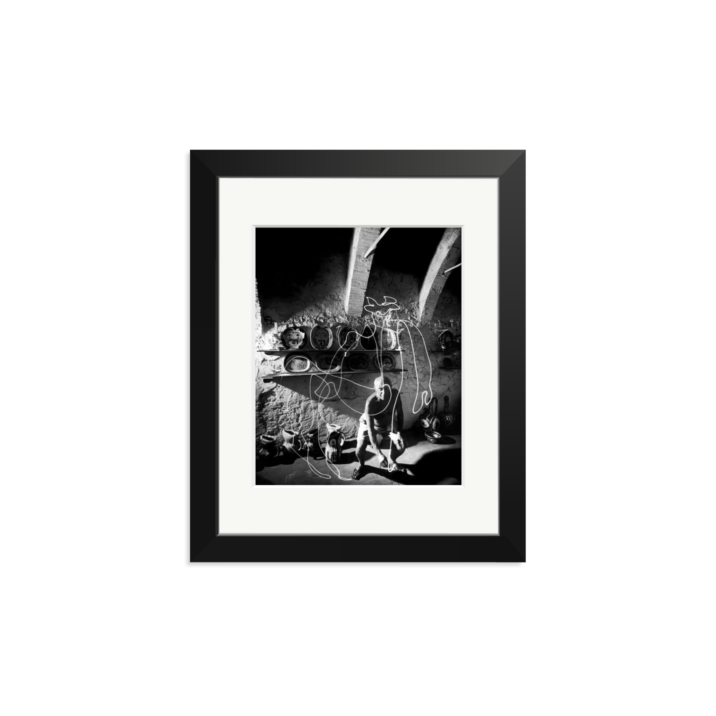 Picasso Painting with Light Framed Print