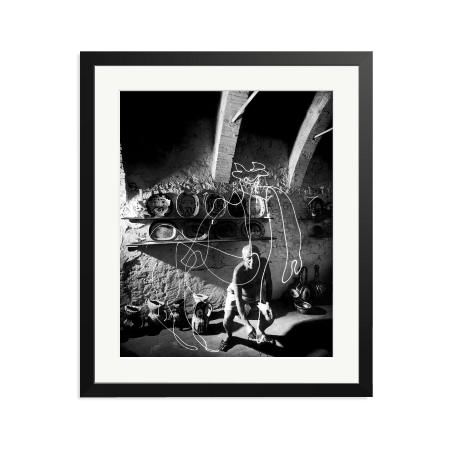 Picasso Painting with Light Framed Print