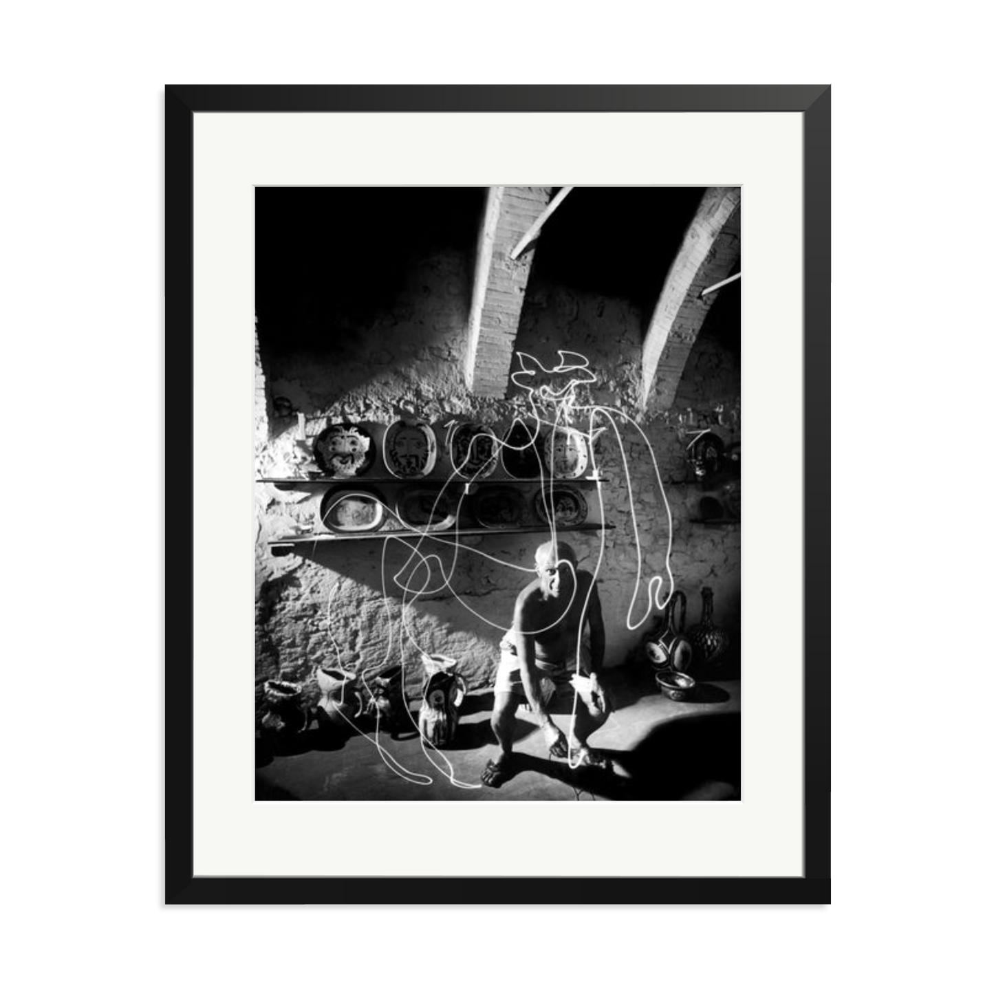 Picasso Painting with Light Framed Print