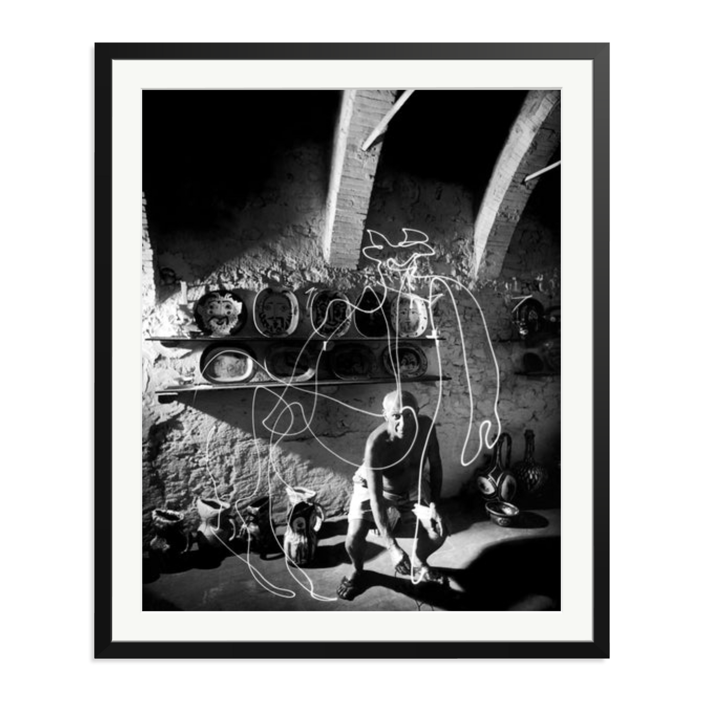 Picasso Painting with Light Framed Print