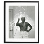Pablo Picasso Light Drawing Framed Print - Black Frame