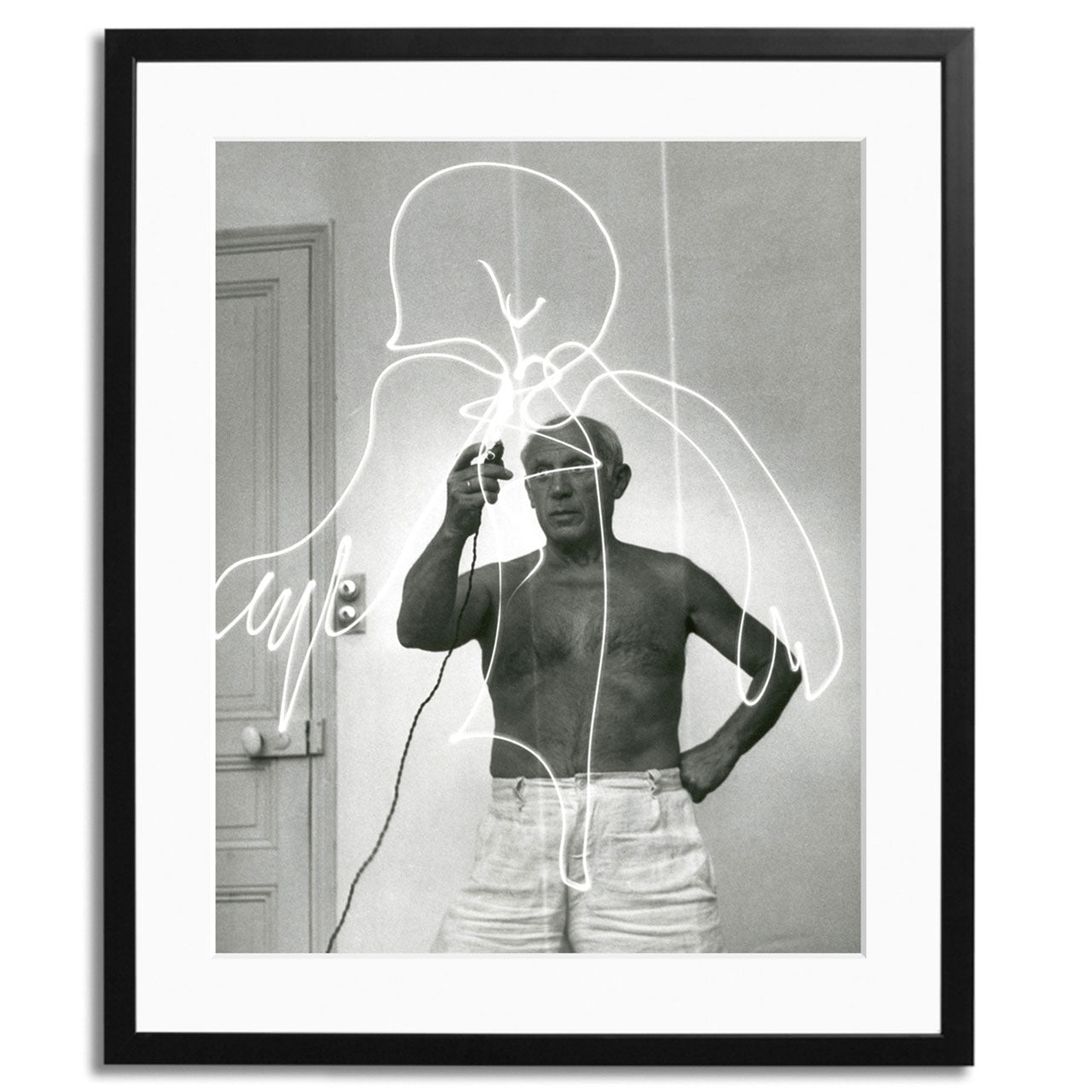 Pablo Picasso Light Drawing Framed Print