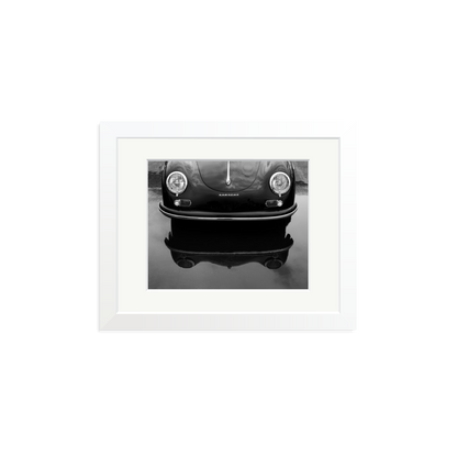 Porsche 356 Nose Framed Print White Small