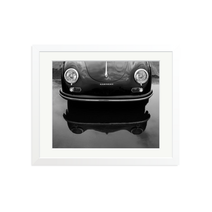 Porsche 356 Nose Framed Print White Medium