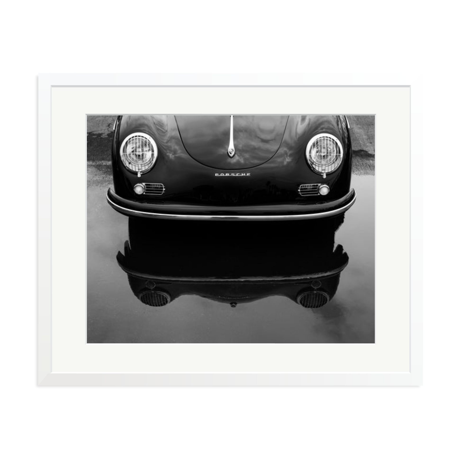 Porsche 356 Nose Framed Print White XL
