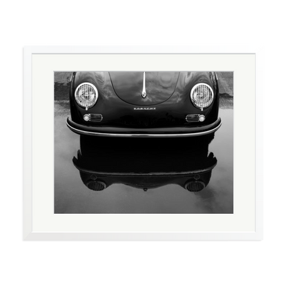 Porsche 356 Nose Framed Print White XL