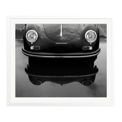 Porsche 356 Nose Framed Print White XXL