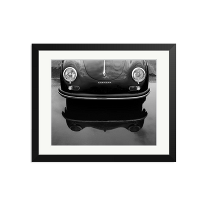 Porsche 356 Nose Framed Print Black Medium