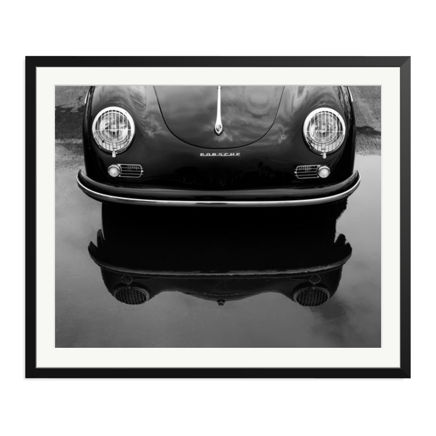 Porsche 356 Nose Framed Print Black XXL