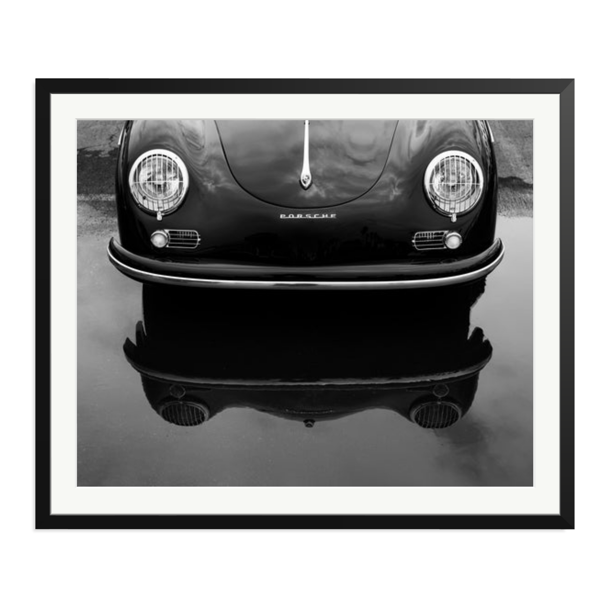 Porsche 356 Nose Framed Print Black XXL