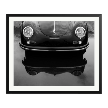 Porsche 356 Nose Framed Print Black XXL
