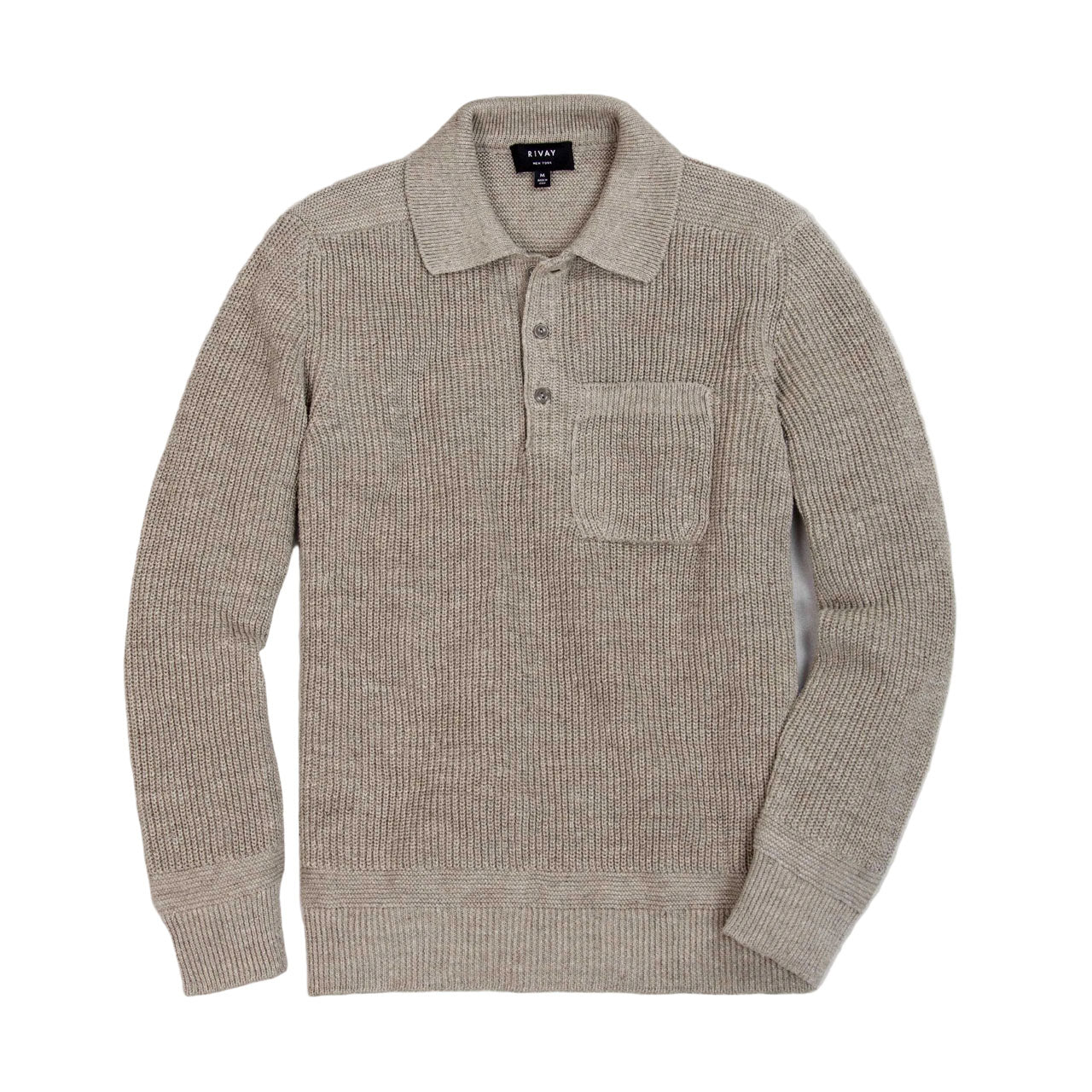 Porto Linen Cotton Sweater in Driftwood