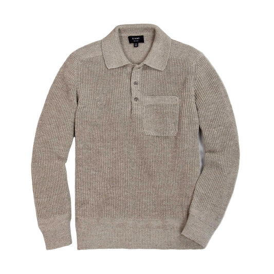Porto Linen Cotton Sweater in Driftwood