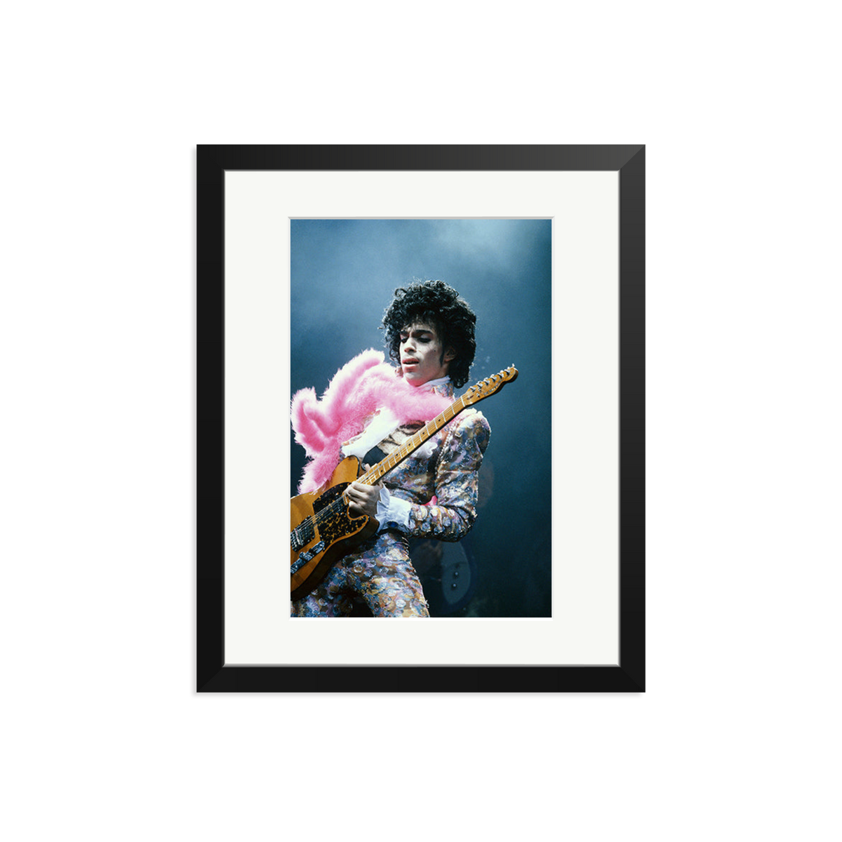 Prince in Los Angeles 1985 Framed Print Black Medium