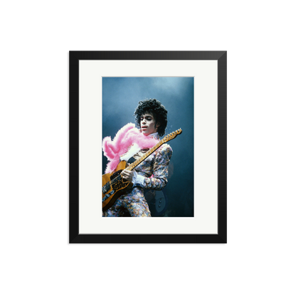 Prince in Los Angeles 1985 Framed Print Black Medium
