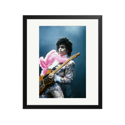 Prince in Los Angeles 1985 Framed Print Black Large